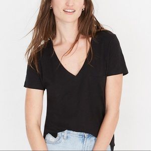 Madewell black tee with pocket!